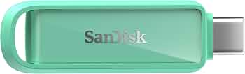SanDisk Phone Drive with USB-C, 256GB, Upto 150 MB/s, Seafoam Green, 2Y Warranty, Automatic Backup Using SMZ, Works with iPhone 15 & iPhone 16 Series 