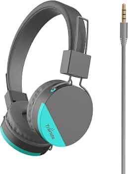 TRANDS TR-HS144 On-Ear Wired Headphones with 40mm Drivers, 3.5mm Jack, Built-in Mic, 1.2m Cable, 105dB Sensitivity, Lightweight Design, Compatible wit