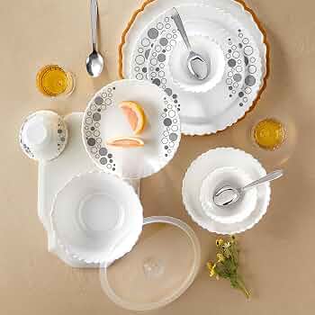 Larah By Borosil Opalware Dinner Set Of 41 Pcs @1,602.